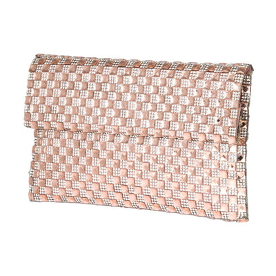 PERFETTO ITALY CRYSTAL EVENING BAG ROSE GOLD