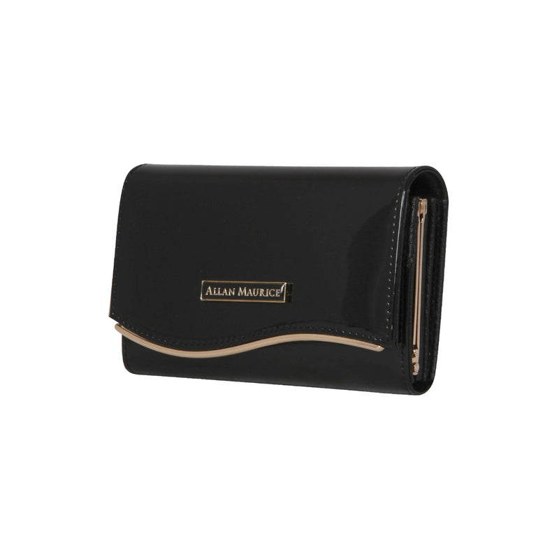 ALLAN MAURICE LADY LETHR WALLET BLACK