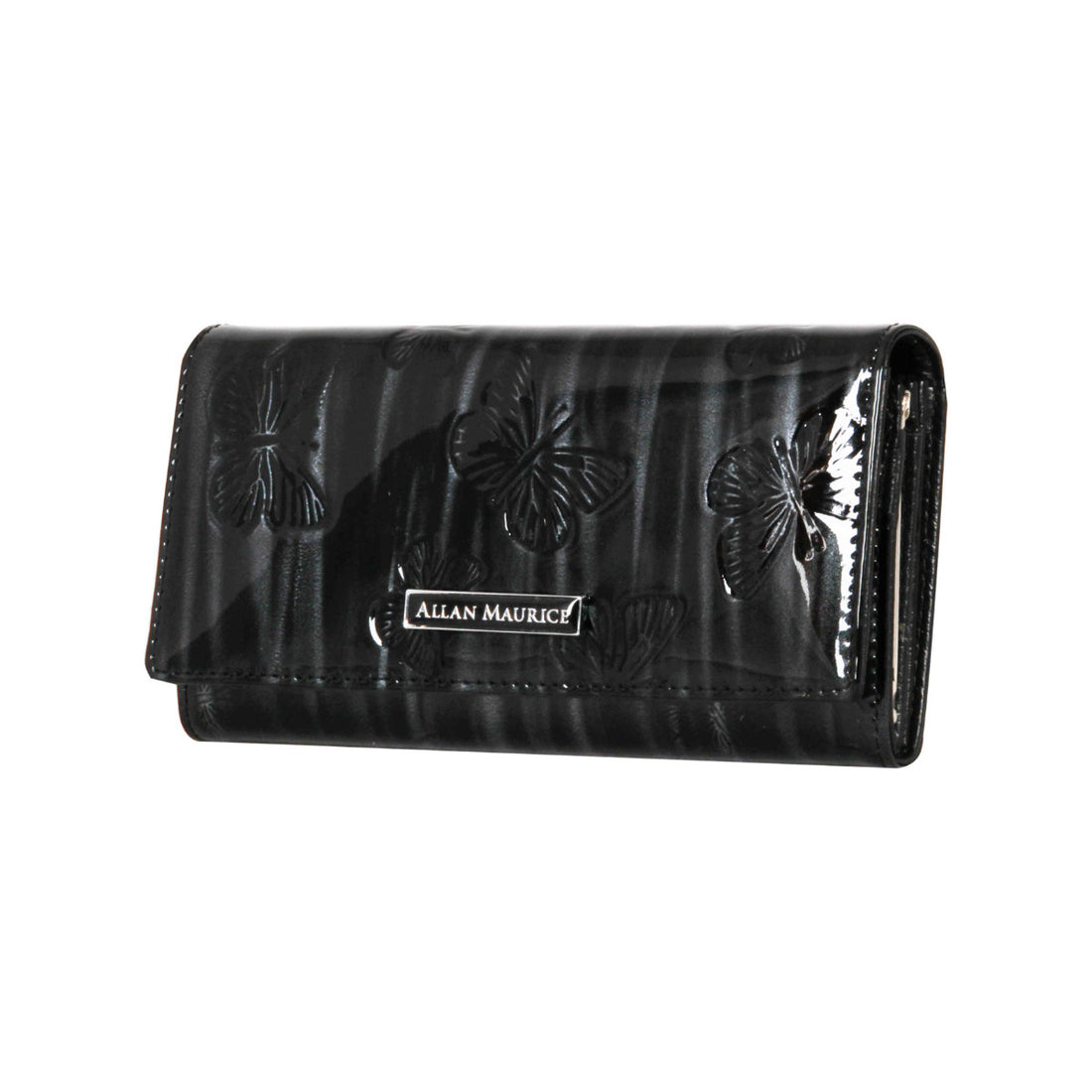 LADY LEATHER WALLET BLACK /GREY