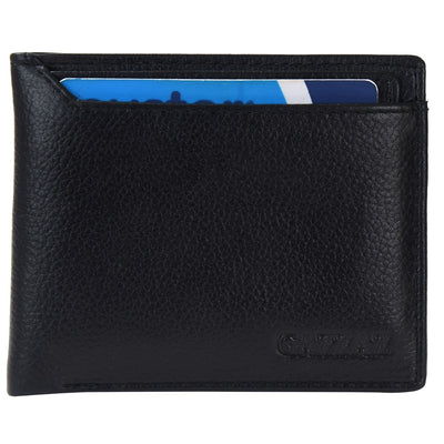 GAZZAZ COWHIDE LETHR CARD CASE BLACK