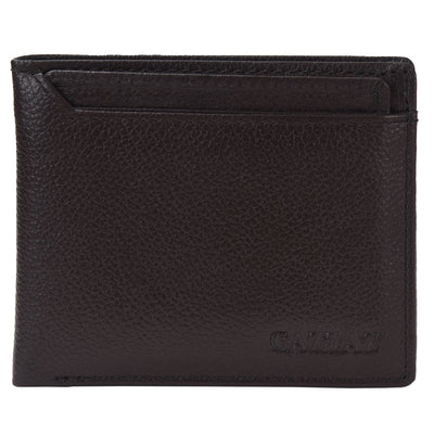 GAZZAZ COWHIDE LETHR WALLET DK BROWN
