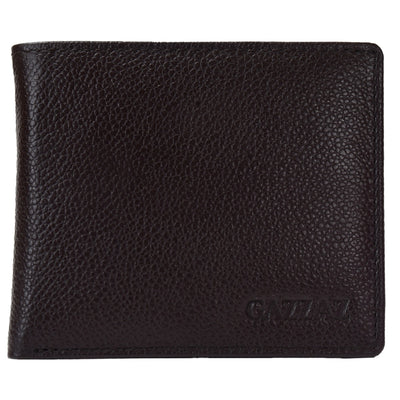 GAZZAZ COWHIDE LETHR WALLET DK BROWN