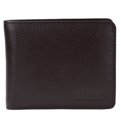 GAZZAZ COWHIDE LETHR WALLET DK BROWN
