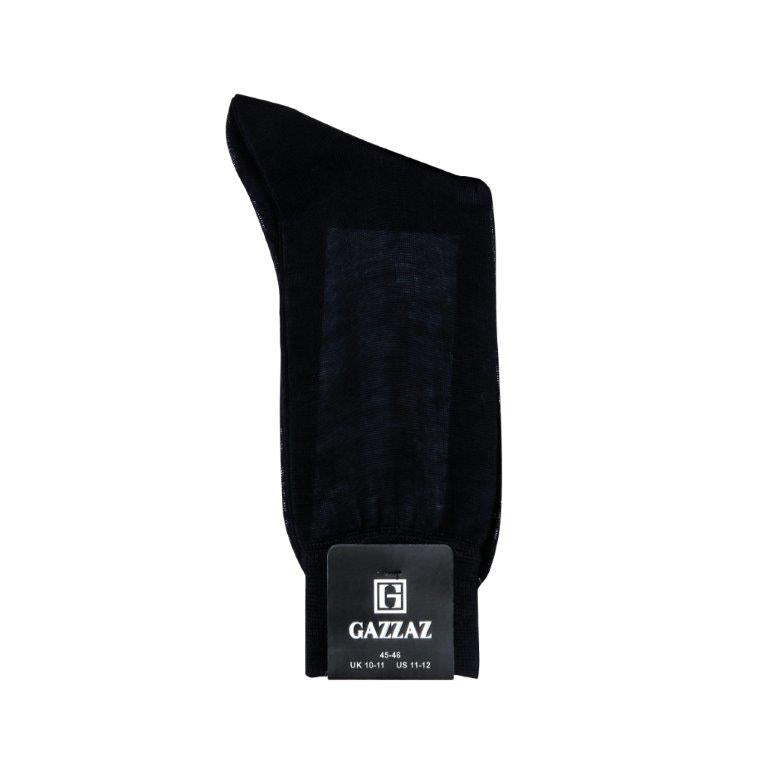 GAZZAZ SOCKS 100% MERCILIZED COTTON SIZE 45-46 BLACK COLOR