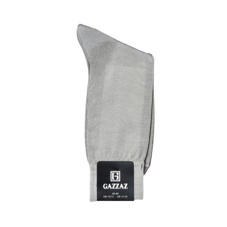 GAZZAZ SOCKS 100% MERCILIZED COTTON SIZE 45-46 LIGHT GREY COLOR