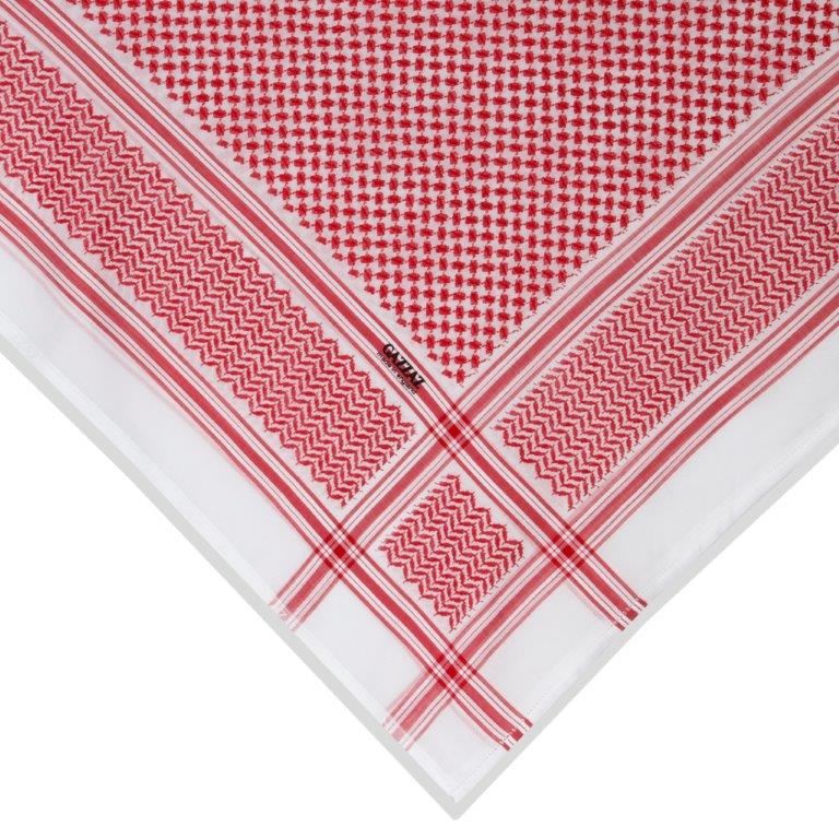 GAZZAZ YASHMAGH RED *WHITE 100% COTTON MADE IN ENGLAND (NEW MODEL ) SIZE 55