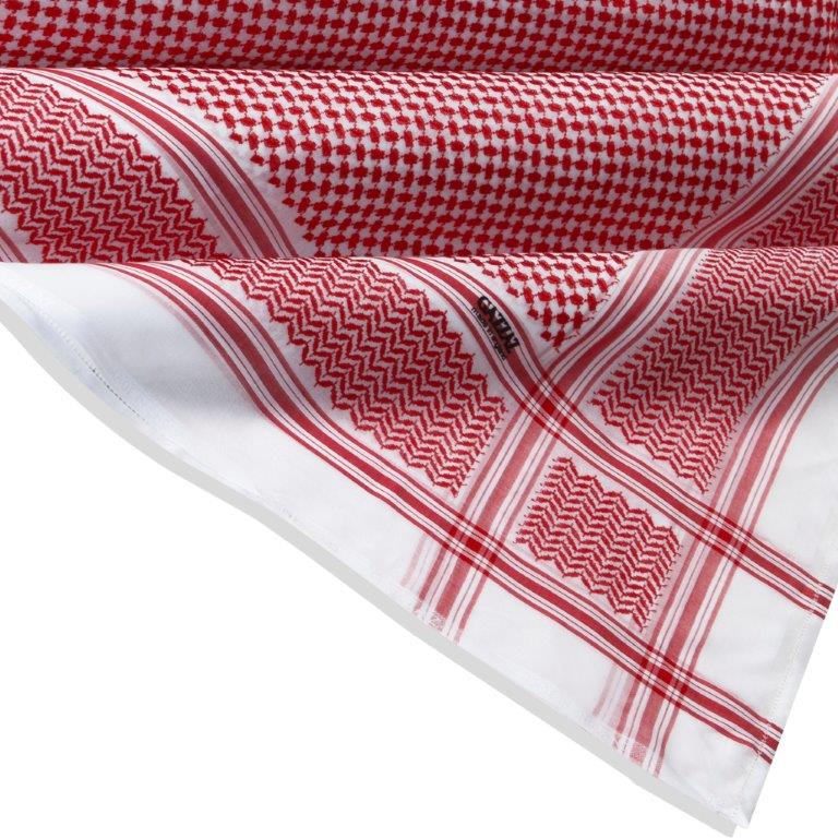GAZZAZ YASHMAGH RED *WHITE 100% COTTON MADE IN ENGLAND (NEW MODEL ) SIZE 55